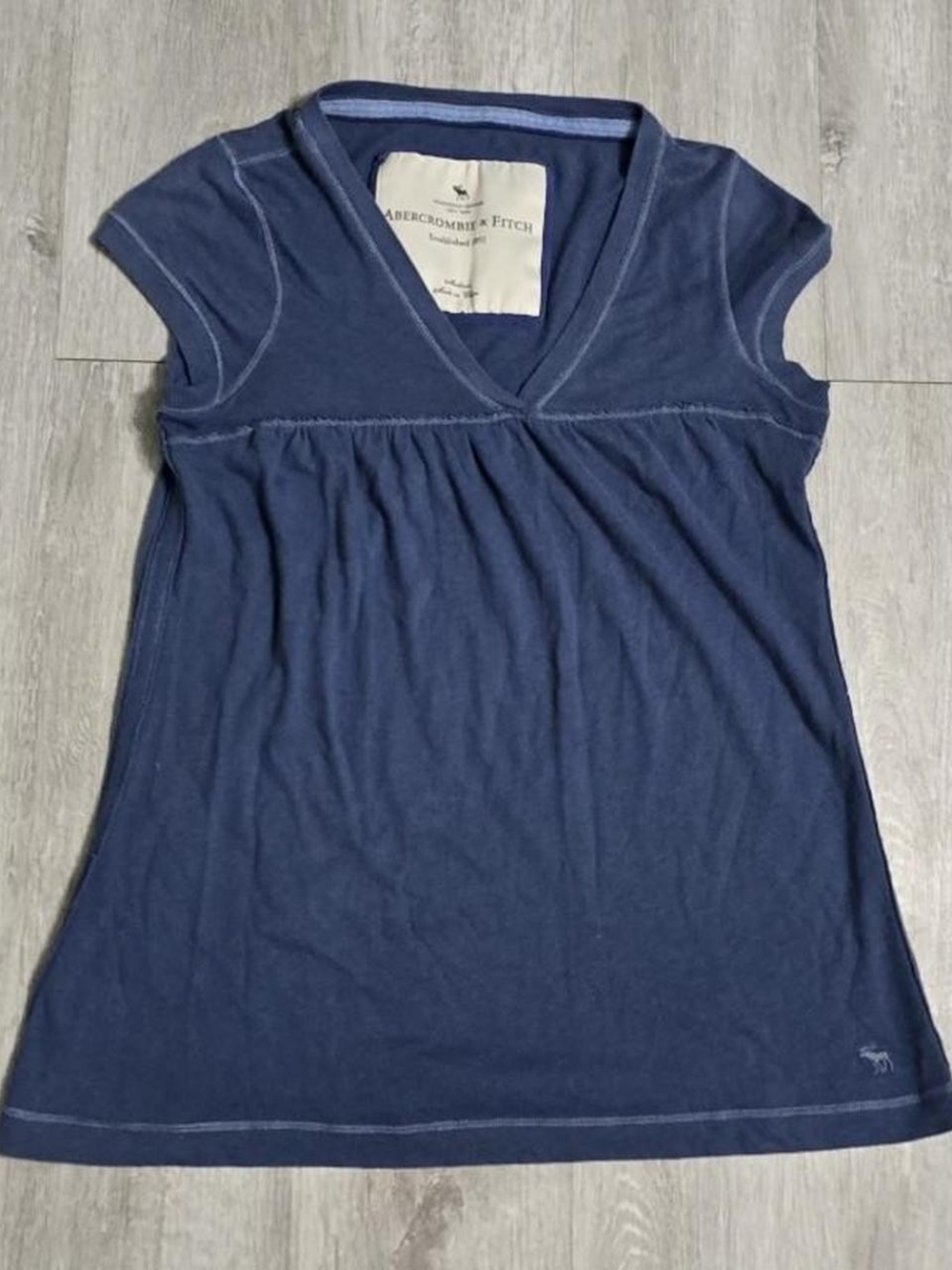 Vintage Y2K Abercrombie & Fitch Babydoll Navy Blue Top Bella Swan Size Medium
